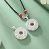 Collar Colgante Plano de Flor de Plata de Ley Nueva para Mujer Cuerda Trenzada de Plata Pura S999 Lujo Accesible Joyería de Gama Alta Venta al por Mayor