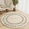 Alfombra redonda estilo wabi-sabi japonés, alfombrilla para mesita de noche de dormitorio, tapete para suelo de silla giratoria de estudio para computadora, tapete para suelo de sala de estar para sofá y mesa de centro