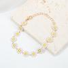 Europa y Estados Unidos collar de flor de margarita transfronterizo pendientes de moda simples para mujer pulsera joyería pequeña de gota de aceite fresca venta al por mayor