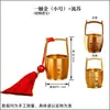 Cubo de Latón Cubo de Oro Artesanías Plus Yuanbao Adornos Chinos Joyería Auspicioso Suerte Cubo Yuanbao Cubo Portátil