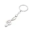 Regalo Creativo y Práctico Personalidad Nota Llavero de Metal Publicidad Colgante Pequeño Símbolo Musical Cadena de Llavero Anillo Cadena Colgante