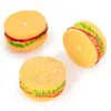 Juguete masticable creativo con sonido para mascotas, diseñado para que los perros muelan sus dientes y limpien sus encías, con diseño de hamburguesa de vinilo, juguetes para mascotas al por mayor