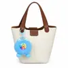 Llavero de felpa con flor de arcoíris creativo, lindo colgante para bolso con bola de pelo sintético, colgante para llavero de coche