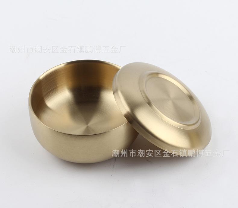 金色带盖米饭碗9