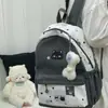 Mochila escolar estilo ins japonês com estampa de gato fofo para estudantes do sexo feminino, mochila de viagem de grande capacidade para meninas, moderna