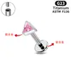 Stud de Labio de Aleación de Titanio F136 Tornillo de Rosca Interna Stud de Oreja de Zirconio Joyería para Piercing de Oreja En Stock Dropshipping
