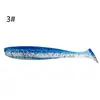 Isca Macia T-Tail com Cabeça de Chumbo e Anzol, Isca Artificial Simulação de Peixe T-Tail para Robalo, Peixe Mandarim e Peixe Topmouth, Venda Popular Transfronteiriça