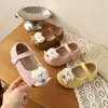 Zapatos Nuevos de Primavera 2026 para Niñas con Dibujo de Gato y Suelas Suaves, Zapatos de Moda para Niños, Zapatos Versátiles para Bebé con Velcro para Uso en Exteriores