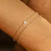Pulseira Empilhável 2024 Transfronteiriça para Mulheres, Estilo Fashion Ins, Aço Inoxidável Ajustável Dourado Joia Versátil