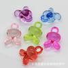 12*17*10mm plástico transparente coelho joia pingente pequeno material DIY adorno de cabeça acessórios de cabelo