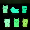 Micro-Paisaje Gato de la Suerte Luminoso Creativo Accesorios DIY Pequeños Adornos de Resina Bolsa Sorpresa Accesorios Pequeños Adornos de Decoración para Coche