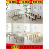 Mesas y sillas de comedor de cafetería escolar mesas y sillas de comedor de fábrica para estudiantes y empleados 4 personas 6 personas 8 personas posición mesa de comedor integrada de acero inoxidable