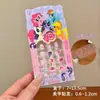 Nuevas Uñas Portátiles de Resina 3D para Niños, Pegatinas de Uñas Adhesivas de Dibujos Animados Lindos para Niñas, Uñas Postizas, Piezas de Uñas Terminadas