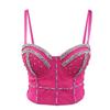 Luqiu Guo Moldeador Ropa Exterior Sujetador Con Cuentas Brillante Diamante Top Tubo Ballena Ropa de Actuación Push-Up Top Tubo Tirante Mujer Db990