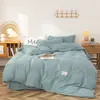 Acogedor juego de ropa de cama estilo nórdico para el dormitorio, incluye funda de edredón, sábana bajera, funda de almohada, juego completo de cuatro piezas