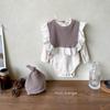 Ropa de una pieza para bebé Ropa para niños Ropa para gatear para bebé Ropa de gofre de manga larga para bebé Ropa de pedo envolvente para recién nacido Ropa de primavera