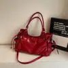 Bolsa de couro macio texturizado estilo explosivo transfronteiriço, grande capacidade, retrô, feminina, novo estilo 2026, bolsa tote moderna para o dia a dia, bolsa de ombro único