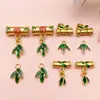 Colgante de tres vías de bambú mate dorado estilo chino, hebilla hecha a mano DIY para Hanfu Cheongsam
