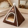Ninho de Gato Tenda Quente Outono e Inverno Casa de Gato Ninho de Cachorro Teddy Espaço Seguro Fechado para Gatos e Cães de Porte Pequeno a Médio