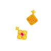 Joyería de oro cepillado, mismo estilo que la tienda de oro, incrustada con diamantes y rubíes, colgante de trébol de cuatro hojas para mujer, nicho, sentido de diseño de alta gama, accesorio