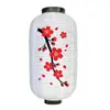 Faroles plegables de flor de ciruelo estilo japonés para decoración exterior, Faroles de flor de durazno impermeables, Faroles de melón de invierno, Faroles festivos de tela de seda