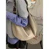 Bolso Casual de Gran Capacidad para la Axila para Mujer 2025 Nuevo Estilo Simple Retro de Gamuza Tipo Bollo Versátil Bolso de Hombro Cruzado