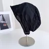 Chapéu Baggy Plissado 100% Linho para Mulheres, Chapéu de Tricô Fino para Proteção Solar de Verão, Chapéu Headwrap Respirável com Aba Enrolada Vintage
