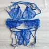 Lingerie Erótica Plus Size, Estilo Sexy de Três Peças, Sutiã e Calcinha de Renda Transparente, Sedutor Conjunto de Duas Peças