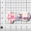 Lindo Gato Kt Garra Palo Pasador Hecho a Mano Funda para Teléfono Celular Llavero de Pegamento de Crema Flor para Zapatos Parche para Taza de Agua Paquete de Materiales DIY