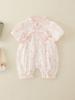 Ropa para Recién Nacido Clase A Ropa de Verano para Bebé Estilo Chino Vintage Hakka Rosa para Bebé Niña Ropa de Bebé Casa