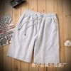 Shorts de Algodão Terry, Shorts de Praia de Cor Sólida, Roupa de Time Unissex, Looks Pai e Filho, Logo Personalizável, Caimento Solto, Casual e Versátil