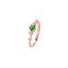 Amazon Mais Vendido Novo Conjunto Flash de Diamante Anel Metálico de Diamante Anel de Cauda Anel Pequeno Fresco de Cobre Totalmente Cravejado de Diamante para Mulheres