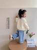 Cardigan de Tricô de Primavera para Meninas Tongsen Tongma 2026 Novo Suéter com Gola Redonda Floral Infantil Casaco Suéter para Bebê