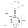 Chaveiro de cola dupla face em branco Chaveiro de metal personalizado Pingente de presente pequeno comemorativo pode ser gravado e impresso com logotipo