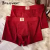 Cueca Masculina Vermelha Grande, Boxer de Algodão Puro Cintura Média, Boxer Masculino Tamanho Grande, Roupa Íntima Vermelha para o Ano do Coelho, Roupa Íntima Vermelha Masculina