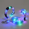 Collar LED Iluminado Mejorado con Siete Modos de Luz de Colores, Recargable, Iluminado por la Noche, Collar para Perro