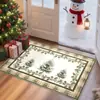 Felpudo navideño transfronterizo de piña, resistente a la suciedad y al desgaste, decoración navideña para la puerta de entrada, felpudo hecho de terciopelo de cristal