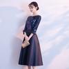 Vestido Longo Azul para Madrinha de Casamento para Mulheres 2026 Novo Estilo Elegante Banquete Vestido de Casamento de Alta Qualidade Pode Ser Usado Casual
