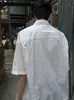 Blusa Respirável Vazada, Novo Estilo de Verão, Camisa Casual Bordada Floral Estilo Americano Retro para Praia e Litoral para Homens