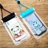 Bolsa à prova d'água para celular com desenho de personagem, estojo para natação e mergulho, bolsa com tela sensível ao toque para pendurar no pescoço, bolsa à prova d'água transparente acessível para celular