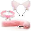 Conjunto de treinamento de adereços de flerte SM kit de tortura clipe de leite materno feminino plugue bucal bola rabo de raposa costas plug anal brinquedos sexuais