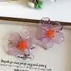Pendientes de flor acrílicos transparentes europeos y americanos transfronterizos, pendientes de moda exagerados y únicos con un diseño de nicho