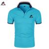 Polo de verano para hombre, camiseta deportiva informal de una pieza con solapa, camiseta de manga corta de algodón de color liso, disponible en stock.