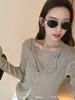 Treze LinhasKAPOKNova Coleção de Outono! Cardigã de malha slim fit versátil estilo coreano camiseta de manga comprida 61068