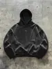 Sudadera con capucha deconstruida estilo americano para hombre de Amazon transfronteriza con patchwork tridimensional de alta resistencia, corte holgado y hombros caídos
