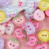 Botones de Resina con Forma de Manzana de Dos Agujeros, con Frescos y Sencillos Diseños de Cuadros, Accesorios para Manualidades, Materiales Decorativos, Botones