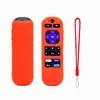 Adequado para controle remoto Roku 280, capa protetora de silicone com design oco, espessada, anti-queda, antiderrapante, luminosa e colorida
