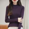 Malharia Gola Alta para Mulheres, Malharia Slim de Algodão para Usar por Baixo para Mulheres, Novo Estilo Outono e Inverno Top Interno, Mangas Compridas