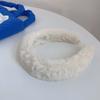 Diadema Azul Klein ~ Blanco Crema Calavera Alta Súper Gruesa Color Sólido Diadema Rellena Pasador Presionado Accesorio para el Cabello
