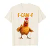 F-Caw-F Pollo Divertido Humor Adulto Gallo Meme Camiseta para Hombre Mujer 100% Algodón Manga Corta Top Moda Tendencia